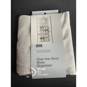 Made By Design Over the Door Shoe Organizer 24 Pocket Beige 64x22in 002051539